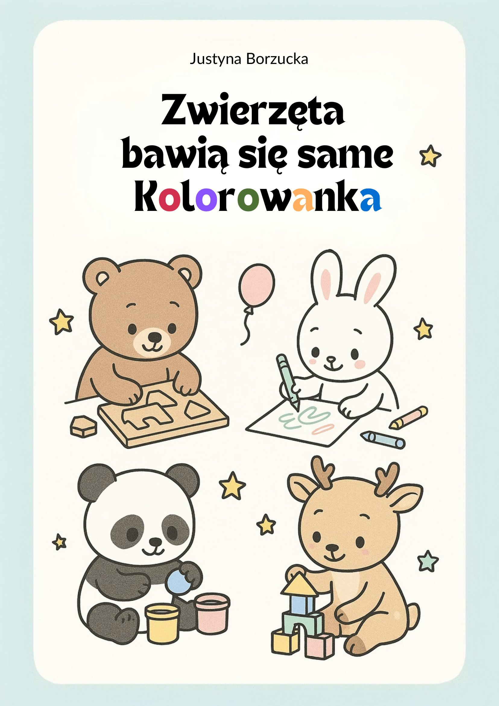 Zwierzęta bawią się same — Kolorowanka