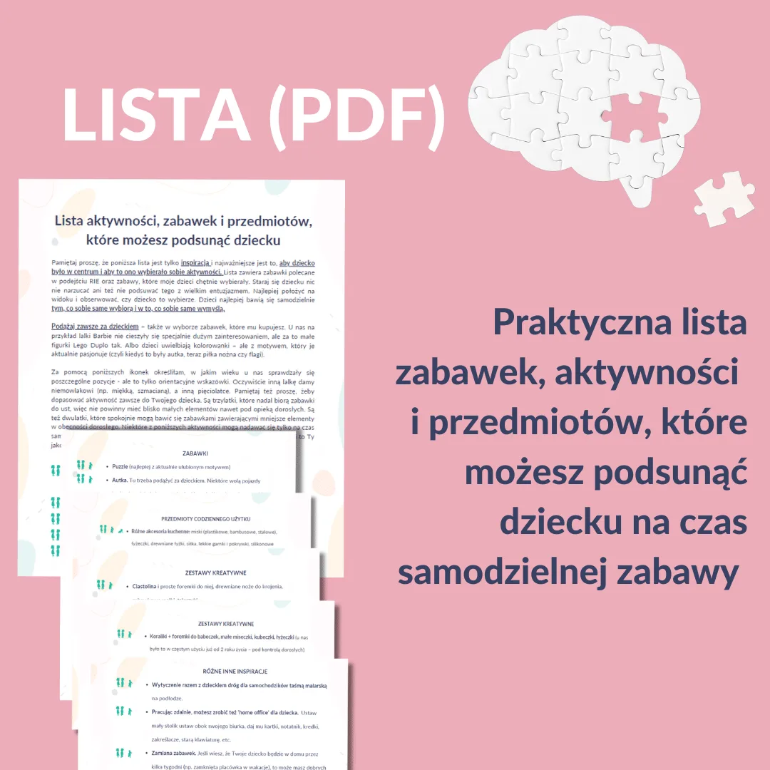 Lista polecanych zabawek i aktywności dla dzieci w wieku 0-7 lat