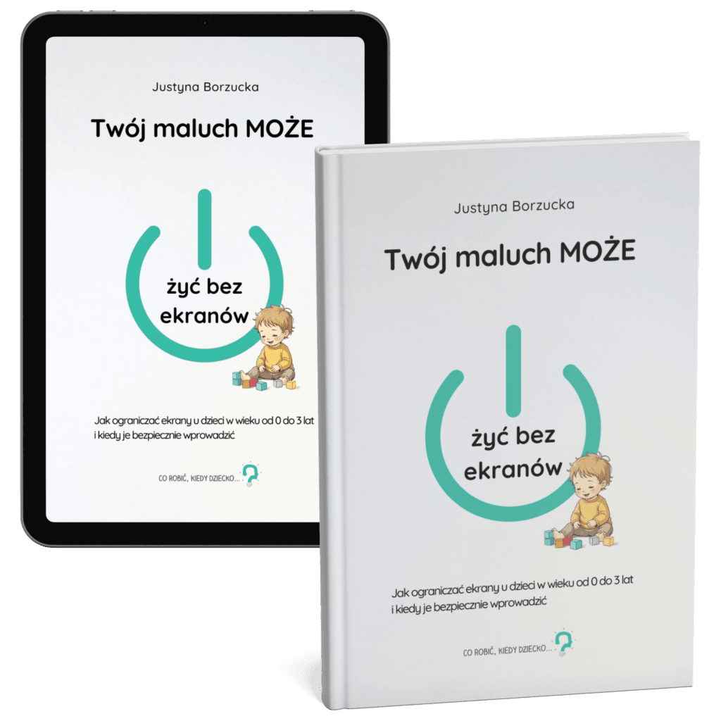 Mockup książki i ebooka Twój  Maluch MOŻE żyć nez ekranów