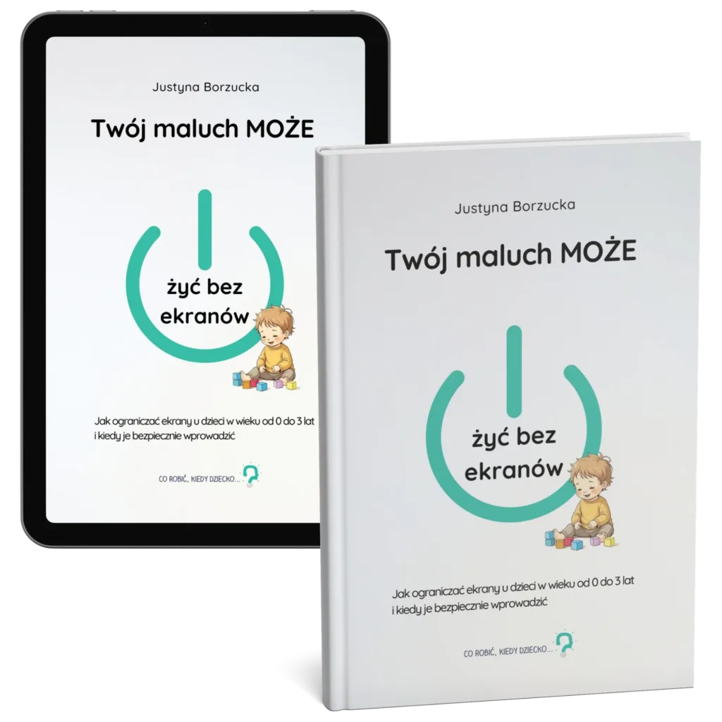 Mockup książki i ebooka Twój  Maluch MOŻE żyć nez ekranów